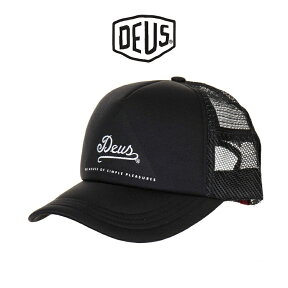 DeusExMachina デウスエクスマキナ メッシュキャップ PEAK TRUCKER CAP - BLACK 帽子 ブラック Deus Ex Machina[帽子]