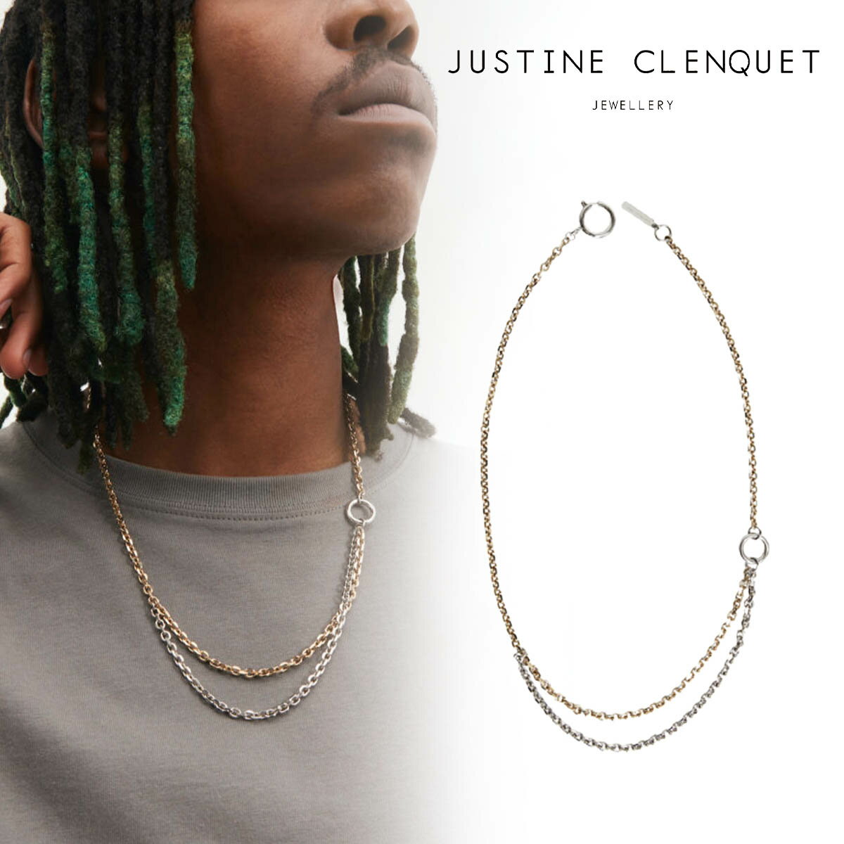 ジュスティーヌクランケ Justine Clenquet カート ネックレス Kurt necklace チョーカー パラジウム レディース メンズ アクセサリー