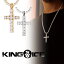 KING ICE キングアイス ネックレス TENNIS CROSS NECKLACE チェーン14kゴールド ホワイトゴールド 金 人気[アクセサリー]