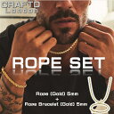 CRAFTD London ネックレス ブレスレット 2点セット ROPE SET メンズ ゴールド クラフトロンドン 18kゴールド シルバー 金 人気[アク...