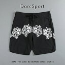 ダルクスポーツ サーフパンツ DarcSport 水着 ステージ ショーツ DRAW THE LINE NO WEAPON STAGE SHORTS ブラック メンズ ハーフパンツ 短パン フィジーカー 筋トレ ジム ウエア 正規品 衣類