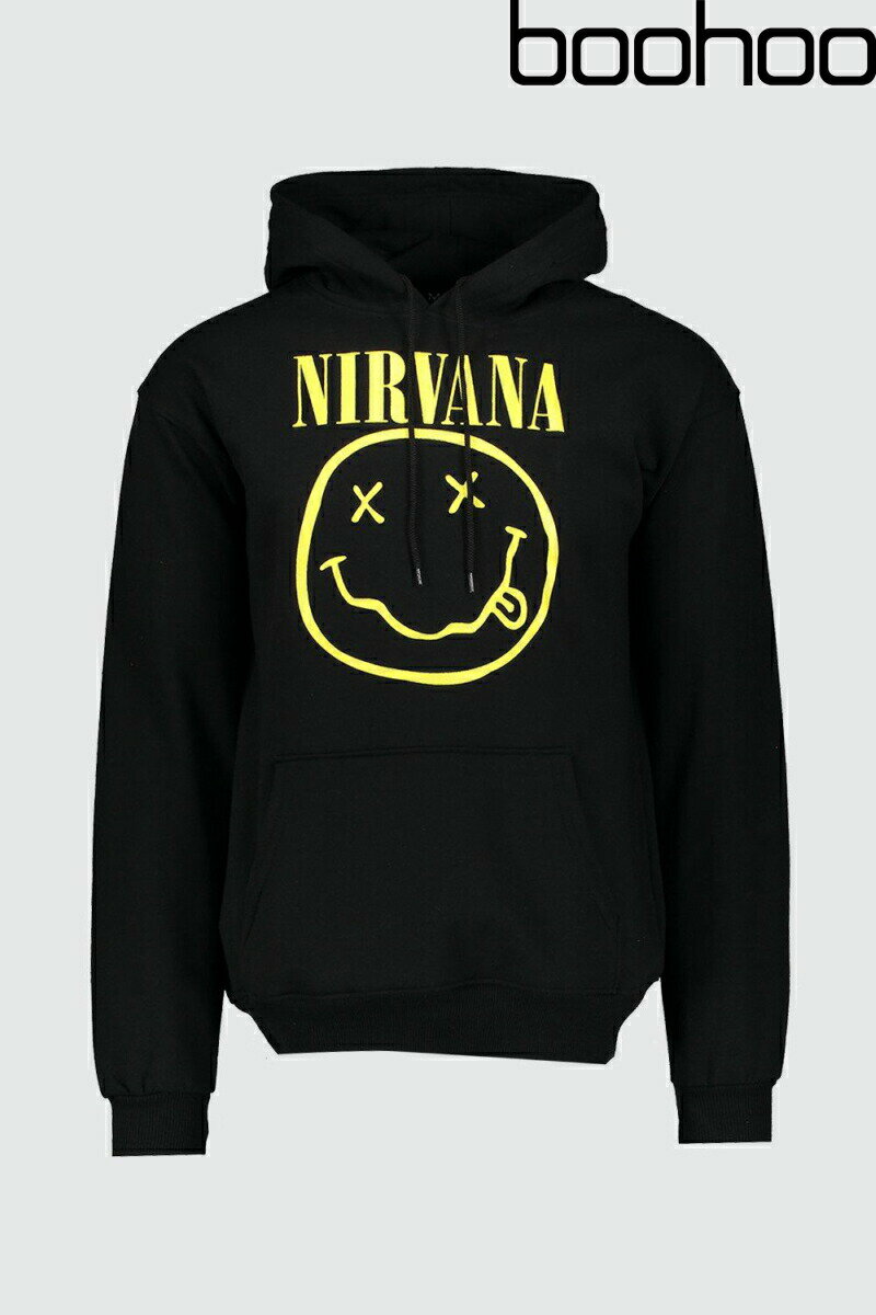 u[t[ boohoo Nirvana License Hoodie Black ubN  p[J[ vI[o[ j@[i XEFbg  gbvX Y CMX asos[ߗ]