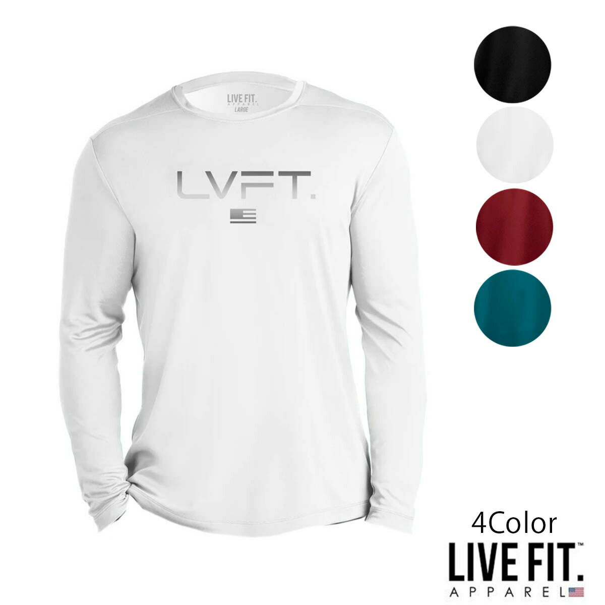 リブフィット LIVE FIT OLYMPUS UV LONG SLEEVE 長袖 Tシャツ ロンT メンズ 筋トレ ジム ウエア スポーツウェア 正規品 衣類