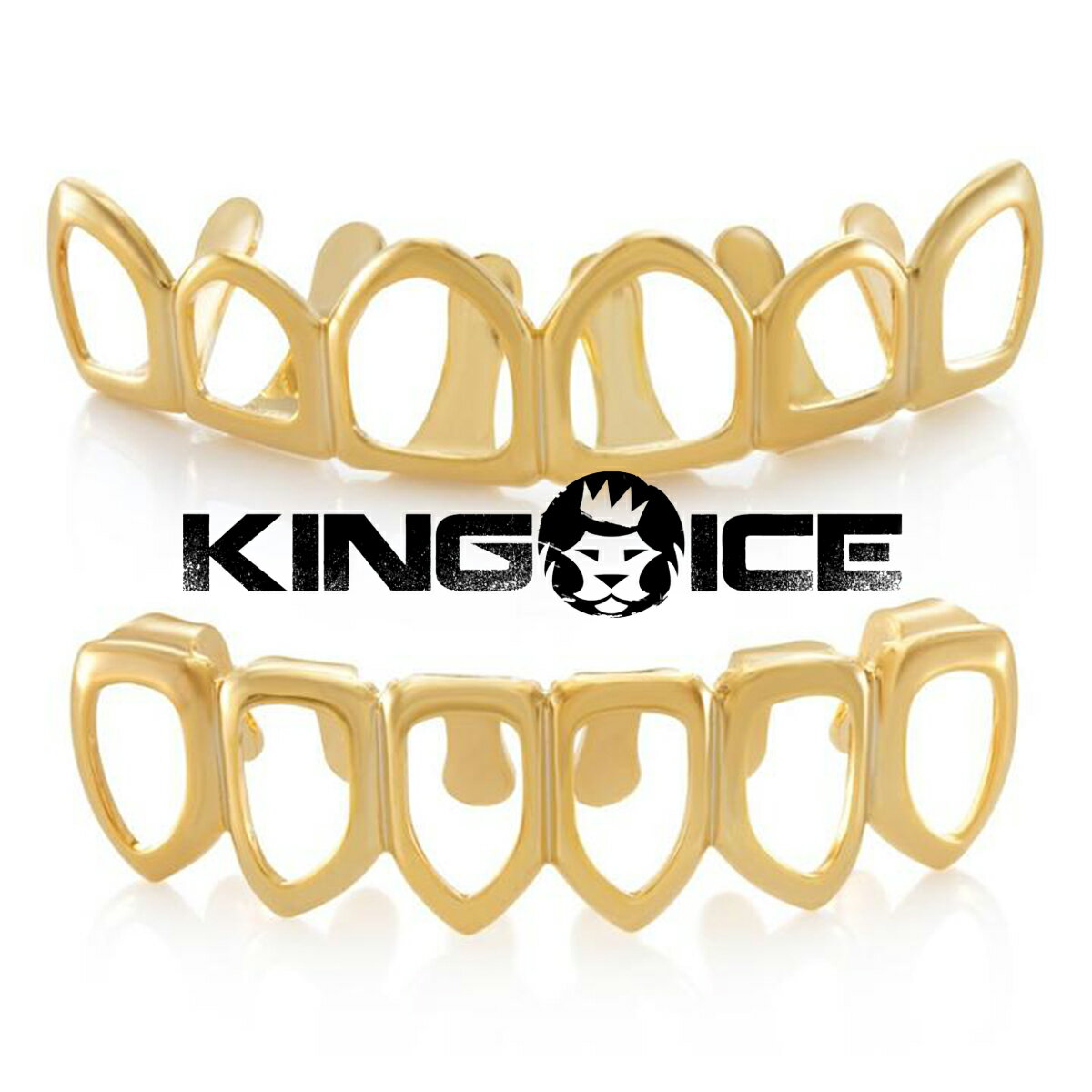 KING ICE キングアイス OPEN-FACE GRILLZ グリル14kゴールド ホワイトゴールド 金 人気[アクセサリー]