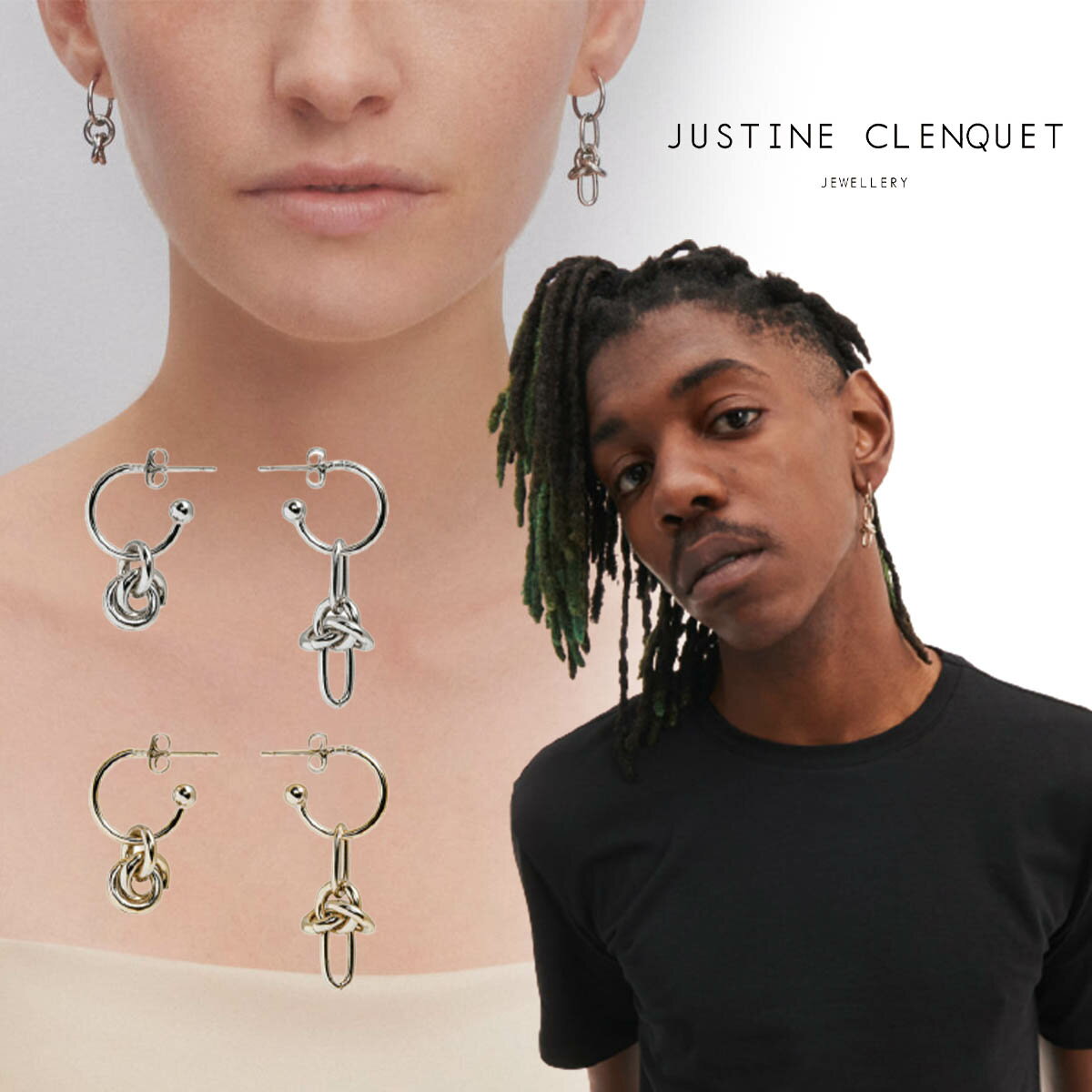 ジュスティーヌクランケ Justine Clenquet ダリア ピアス Daria earrings シルバー ゴールド レディース メンズ ユニセックス パラジウム アクセサリー