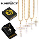 KING ICE キングアイス ネックレス STERLING SILVER KINGSMAN CROSS NECKLACE 14kゴールド ホワイトゴールド 金 人気 アクセサリー