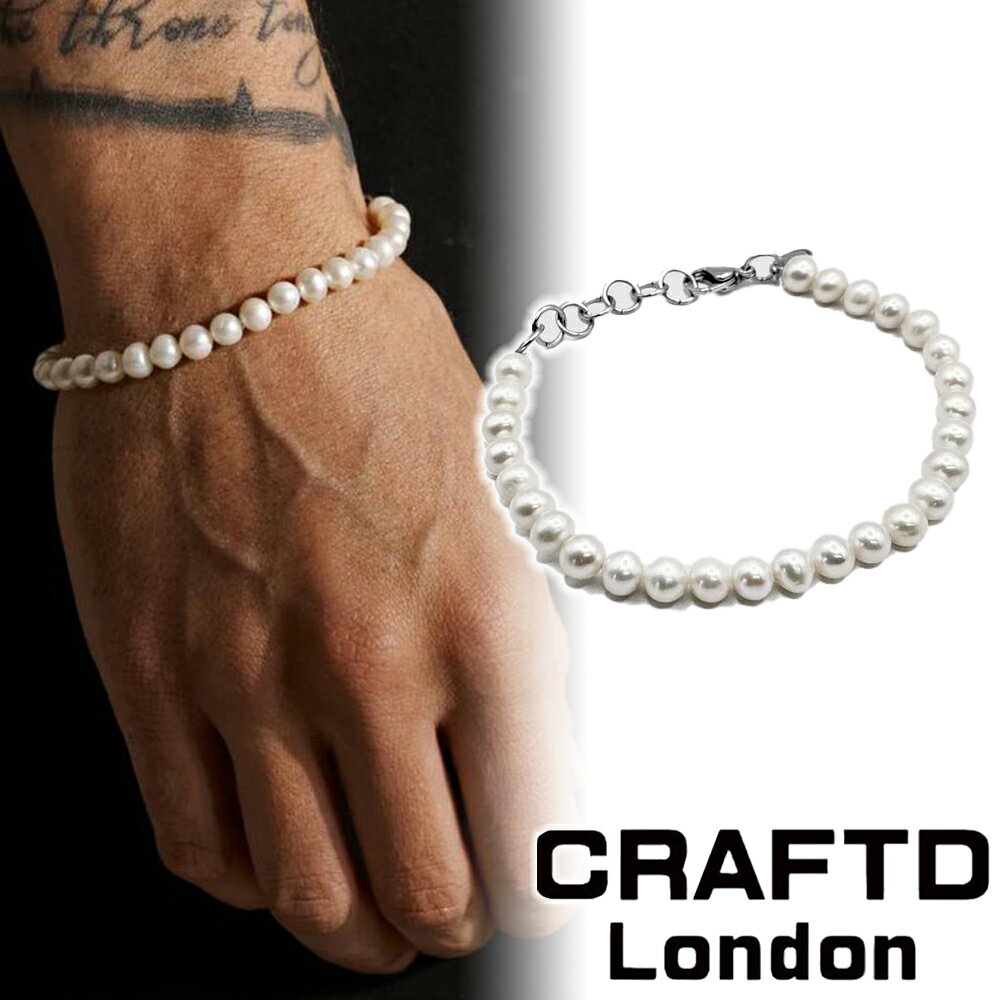 CRAFTD London Ntgh ROUNDED REAL PEARL BRACELET p[ uXbg Vo[ Y lC[ANZT[]