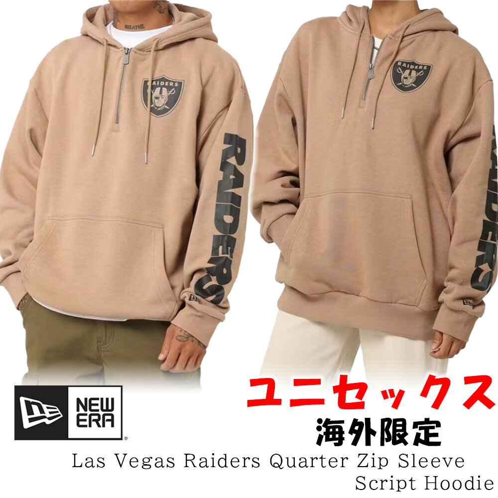 j[G NEW ERA CO胂f p[J[ XEFbg S Las Vegas Raiders Quarter Zip Sleeve Script Hoodie Y fB[X jZbNX Ki[ߗ]