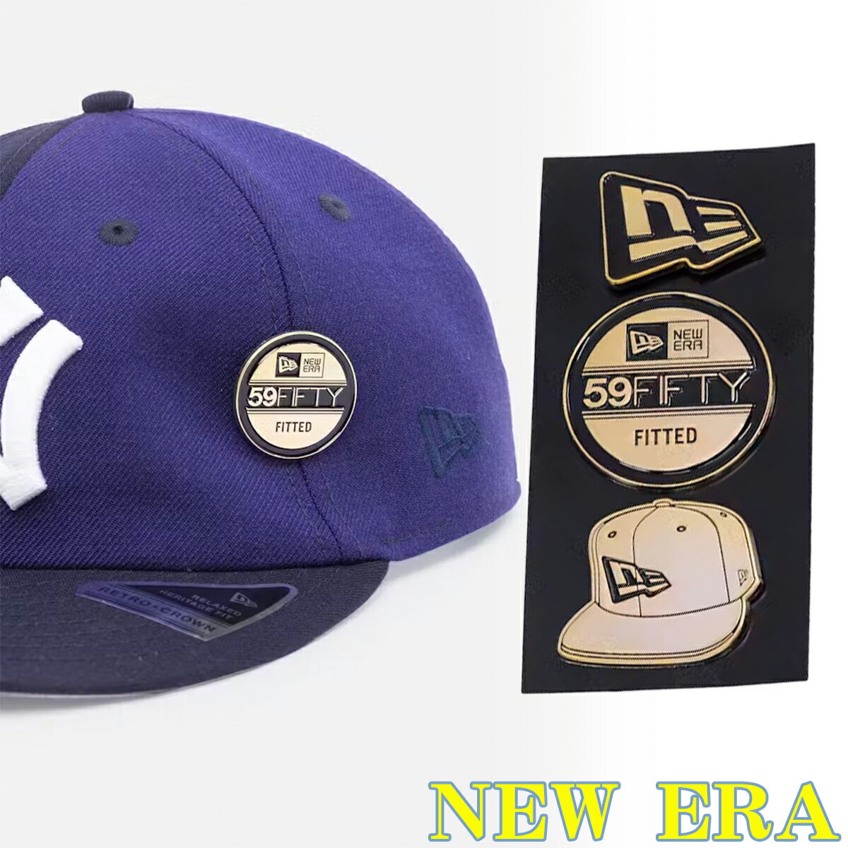 NEW ERA メタル ピンバッチ 3個セット 