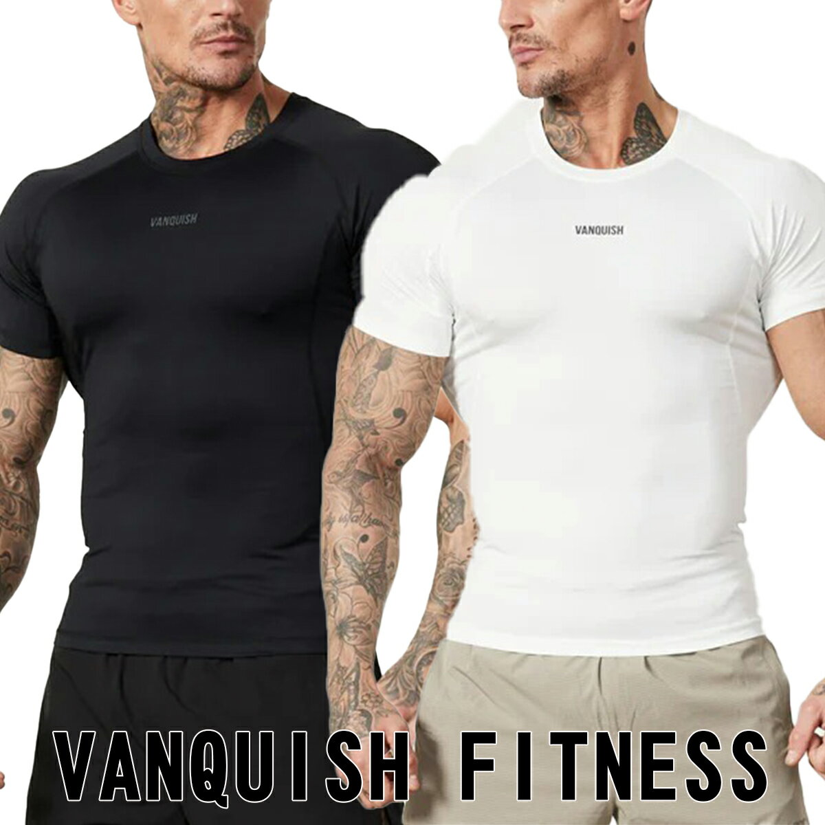 @LbV TVc VANQUISH FITNESS RvbV XtBbg VANQUISH UTILITY SHORT SLEEVE BASE LAYER TOPY ؃g W EGA X|[c Ki[ߗ]00582