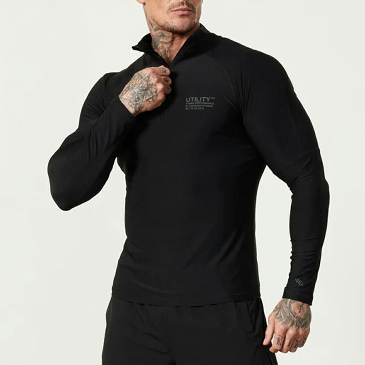 ヴァンキッシュ ロンT VANQUISH FITNESS 長袖 ハーフジップ ロングスリーブ Tシャツ オーバーサイズ VANQUISH UTILITY BLACK 1/4 ZIP TRAINING TOP メンズ 筋トレ ジム ウエア スポーツ 正規品[衣類]ユ00582 import-ss-shop-10041814 WILLS サンプル画像2