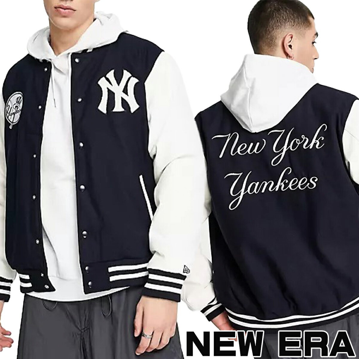 ˥塼 NY 󥭡 㥱å NEW ERA New York Yankees varsity jacket in navy   ˥å ǥ  []00572