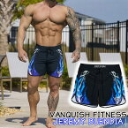 ヴァンキッシュ サーフパンツ ボードショーツ VQ BLACK AND BLUE JEREMY BUENDIA MEN’S PHYSIQUE BOARD SHORTS ハーフパンツ ショーツ 短パン ループ メンズ 筋トレ ジム ウエア スポーツウェア 正規品[衣類]ユ00582