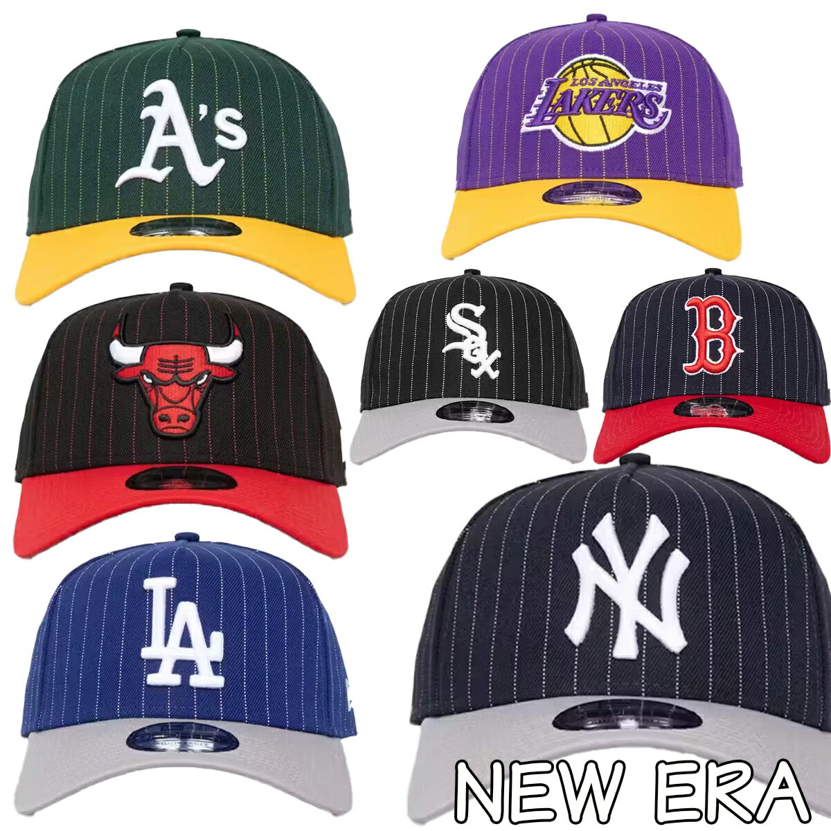 ニューエラ キャップ 帽子 海外限定 NEW ERA ’2-Tone Pinstripe’ 9FORTY A-Frame Snapback レア アクセサリー メンズ ユニセックス 正規品 帽子 ユ00572