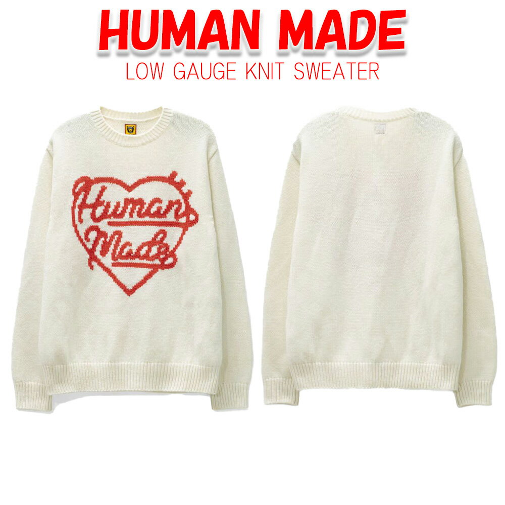 HUMAN MADE ニット ヒューマンメイド LOW GAUGE KNIT SWEATER 長袖 セーター スウェット ロゴ メンズ レディース ユニセックス...