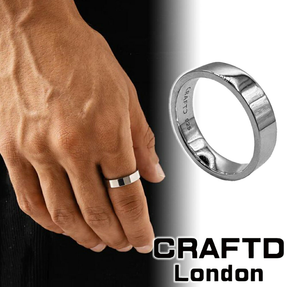 CRAFTD London Ntgh FLAT BAND RING 6MM w O Vo[ 925 SILVER Y lC[ANZT[] 00582