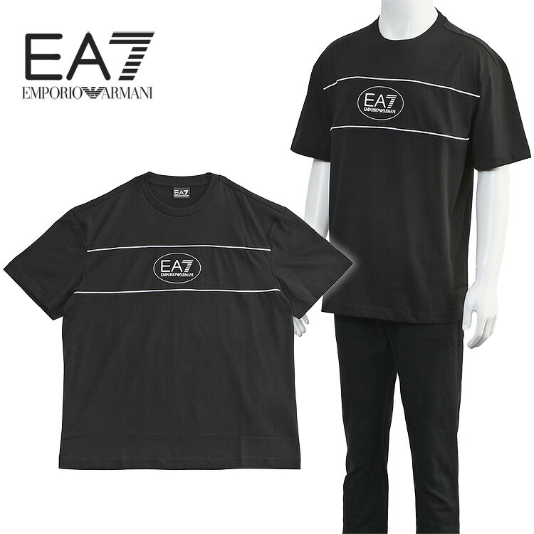 エンポリオ アルマーニ EMPORIO ARMANI EA7 Tシャツ フロントロゴ 7M001494-AF16548-UC001 ブラック メンズ【新作】
