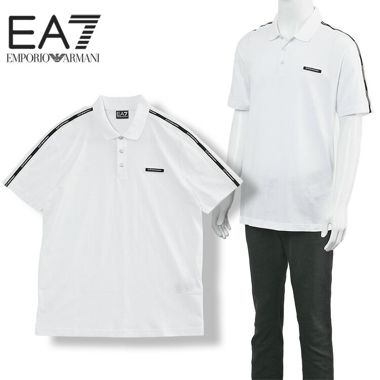 エンポリオ アルマーニ EMPORIO ARMANI EA7 カットソーポロシャツ Logo Series 7M001477-AF10375-U0002 ホワイト メンズ【新作】