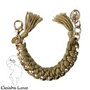 ゲイシャ ラブ Geisha Love ゴールド チェーンブレスレット ユニセックス オリーブ Basic Gold n017-Olive