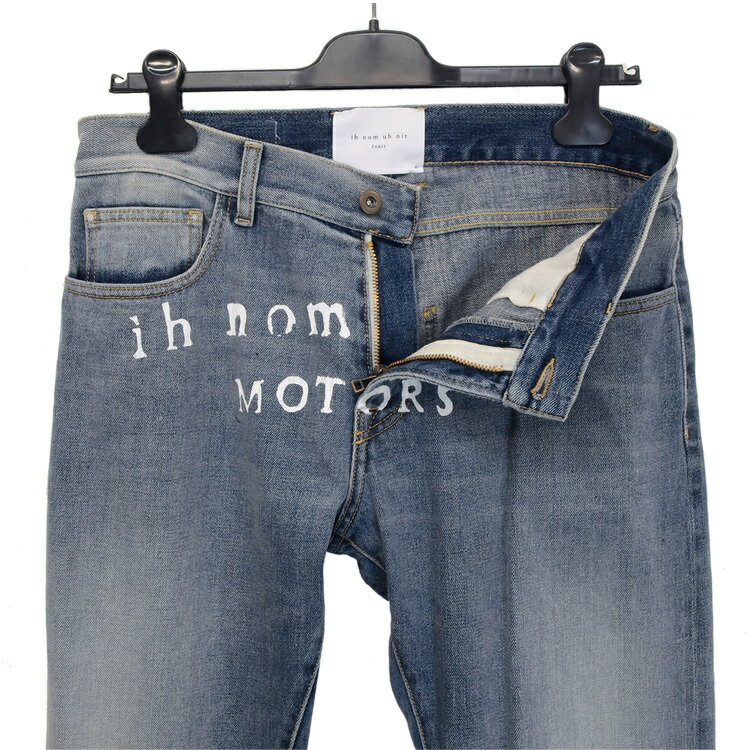 インノミネイト IH NOM UH NIT ジーンズ フロントロゴ 裾ジップ I0812-089【サマーセール】 インノミネイト IH NOM UH NIT ジーンズ フロントロゴ 裾ジップ I0812-089【サマーセール】