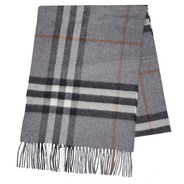 バーバリー BURBERRY カシミア マフラー クラシック チェック 8016395-A1345 GREY グレー【ギフト雑貨】