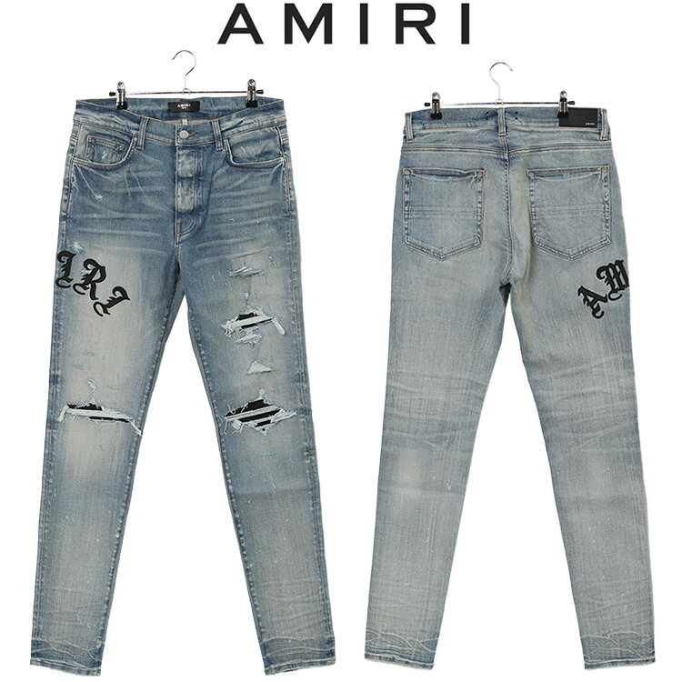 メンズファッション, ズボン・パンツ 5 AMIRI OLD ENGLISH AMIRI JEANS MDS012-408 CLAY INDIGOAWSALE