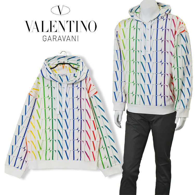 ヴァレンティノ VALENTINO パーカー VLTN タイムズ マルチカラー オールオーバープリント VV3MF15P795-L81【SALE10】