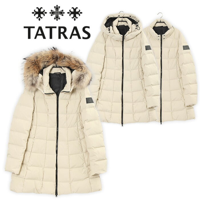 【ポイント5倍】【送料無料】タトラス TATRAS ガノ リアルファー セミロング ダウンコート LTAT21A4867-D GANO-27 BEIGE【アウター】【SALE】