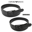 エンポリオ アルマーニ EMPORIO ARMANI ベルト 回転式 バックル リバーシブル エンボスロゴ レザー Y4S485-Y129V-85036【ギフト雑貨】