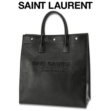 【ポイント5倍】【送料無料】SAINT LAURENT サンローラン RIVE GAUCHE ノース/サウス リヴ ゴーシュ スムースレザー トートバッグ 663970-CWTFE-1000【新作】【サマーセール】