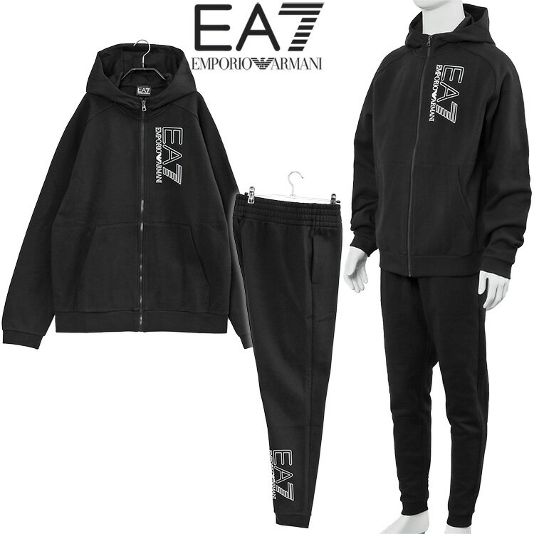 【ポイント5倍】【送料無料】エンポリオ アルマーニ EMPORIO ARMANI EA7 セットアップ パーカー スウェット パンツ 裏起毛 立体ロゴ 3LPV59-PJ07Z-1200【サマーセール】