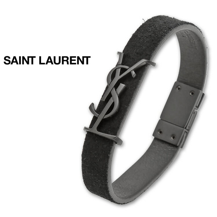 サンローラン SAINT LAURENT オピウム YSL モノグラム スエード ブレスレット 559355-C0X0Z-1000【サマーセール】