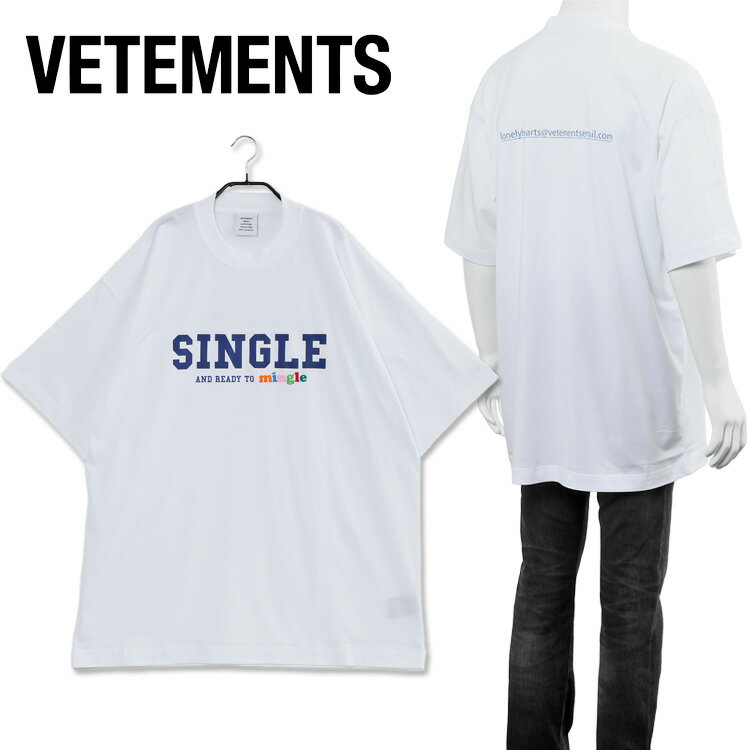 ȥ VETEMENTS 󥰥 ꡽ϡ T UE52TR190W-1611-WHITESALE