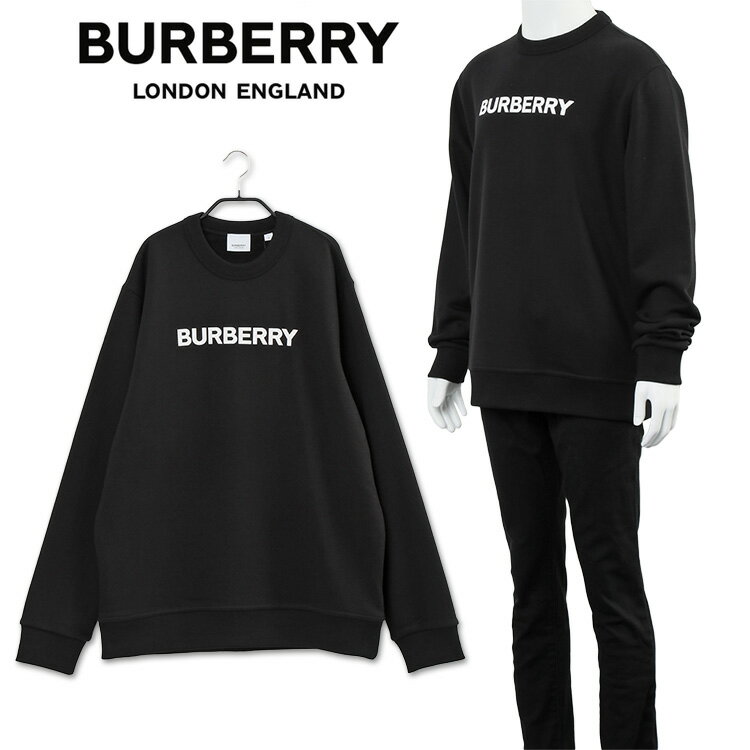 バーバリー BURBERRY トレーナー ロゴプリント コットン スウェット シャツ 8055312-A1189 BLACK【SALE10】