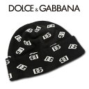 ドルチェ&ガッバーナ DOLCE&GABBANA ニットキャップ ウールカシミア DGジャカード GXM11T-JEMA4-S9001【新作】