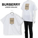 バーバリー Tシャツ メンズ バーバリー BURBERRY SERGIO ラベルロゴ オーバーサイズ Tシャツ 8057529-A1464 WHITE ホワイト【新作】【SALE】