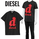 【送料無料】ディーゼル DIESEL メンズ Tシャツ ディエゴ A08681-0GRAI T-DIEGOR-K54-9XX ブラック【新作】【SALE】