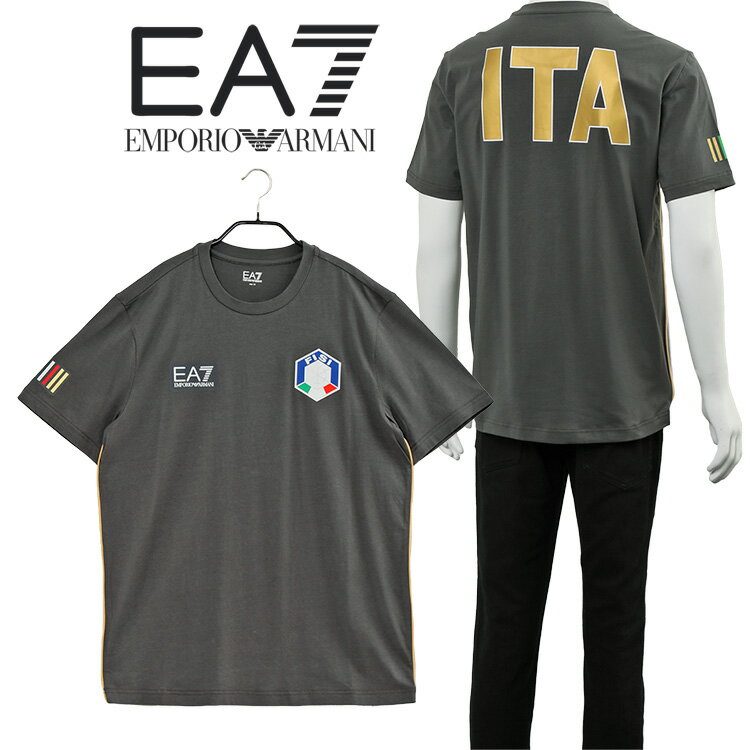 エンポリオ・アルマーニ Ea7 Emporio Armani エンポリオ アルマーニ FISI ストレッチコットンジャージー Tシャツ 6LPT1F-PJ03Z-960【SALE】