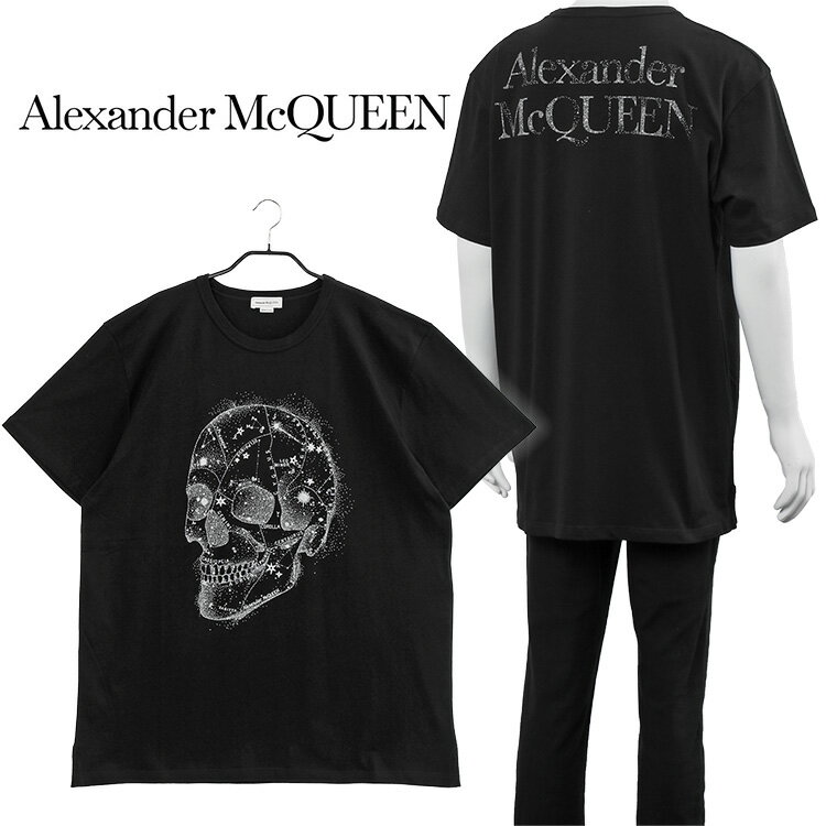 アレキサンダー マックイーン ALEXANDER McQUEEN セレスティアル クリスタル スカル Tシャツ 735267-QUZ44-0901