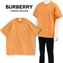 バーバリー Tシャツ メンズ バーバリー Tシャツ BURBERRY エンブロイダリー オークリーフクレスト コットン 8063203-B4067 DUSTY ORANGE【新作】【SALE】