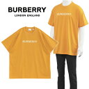 楽天IMPORTBRAND　JPバーバリー Tシャツ BURBERRY ハリストン ロゴプリント コットンジャージー 8065396-A4029 MARIGOLD マリーゴールド【新作】【SALE】