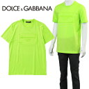 ドルチェ&ガッバーナ ドルチェ&ガッバーナ DOLCE&GABBANA Tシャツ エンボスプレート ネオン ライムグリーン G8PP4Z-FU7EQ-C3836【新作】【SALE】