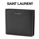 サンローラン 財布 SAINT LAURENT 二つ折り財布 イースト／ウエスト ウォレット 396303-BTY0N-1000 BLACK【新作】