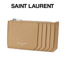 サンローラン SAINT LAURENT フラグメント ジップ クレジットカードケース 609362-BTY0E-2654 TEAK WOOD