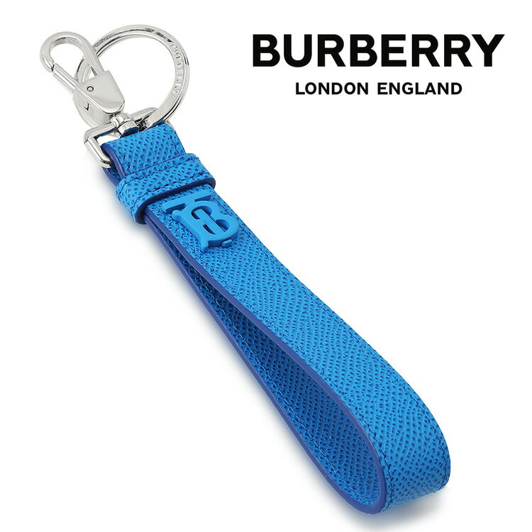 バーバリー BURBERRY モノグラムモチーフ グレイニーレザー キーリング 8065995-B5170 VIVID BLUE