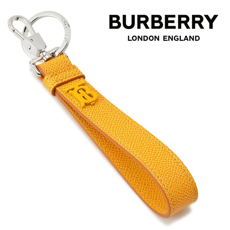 バーバリー キーケース（メンズ） バーバリー BURBERRY モノグラムモチーフ グレイニーレザー キーリング 8065996-A4029 MARIGOLD【新作】【SALE10】