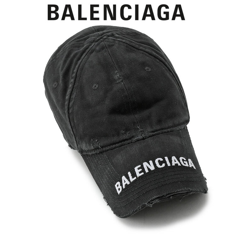 バレンシアガ BALENCIAGA ウォーンアウトエフェクト ロゴ キャップ 745132-410B2-1077