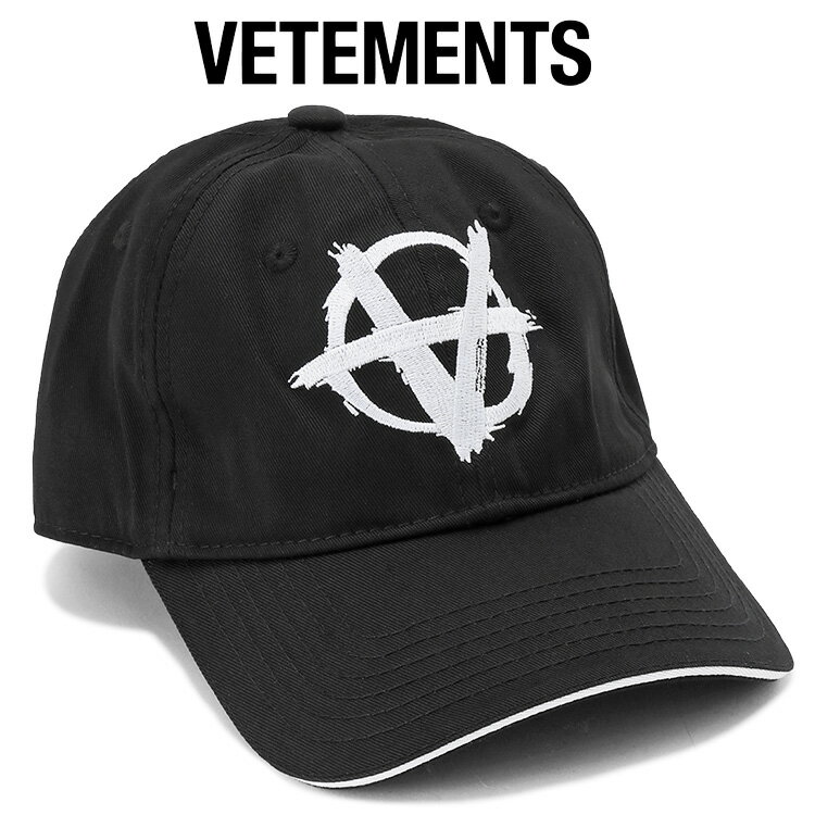 ヴェトモン VETEMENTS キャップ Anarchy Logo Cap UE63CA800B-1053-BLACK フェイデッドブラック