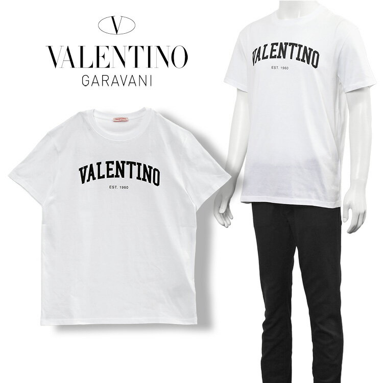 VALENTINO ヴァレンティノ プリント コットン Tシャツ 2V3MG13D964-A01【新作】【SALE】