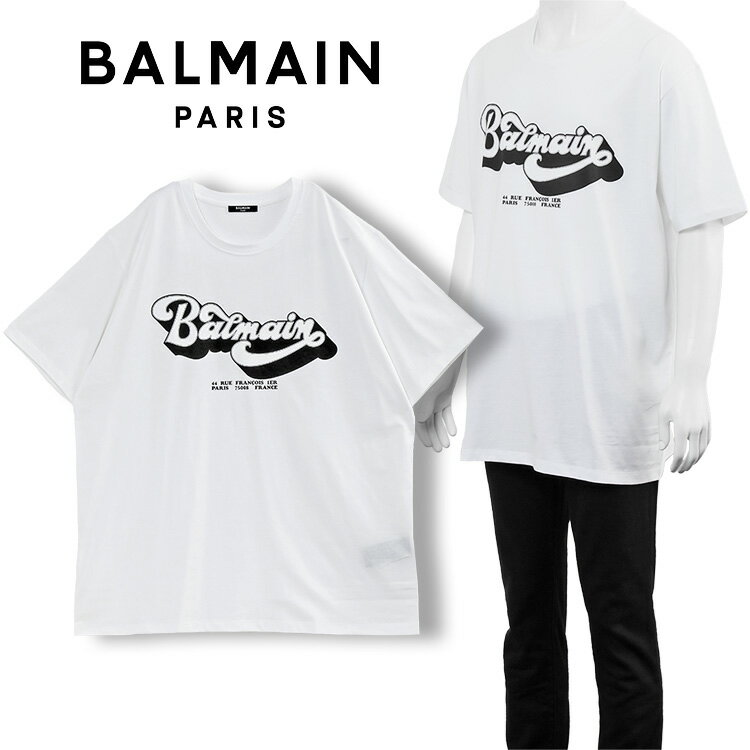 バルマン Balmain 039 70s Tシャツ ルーズフィット BH1EG010BC44-GAB【新作】